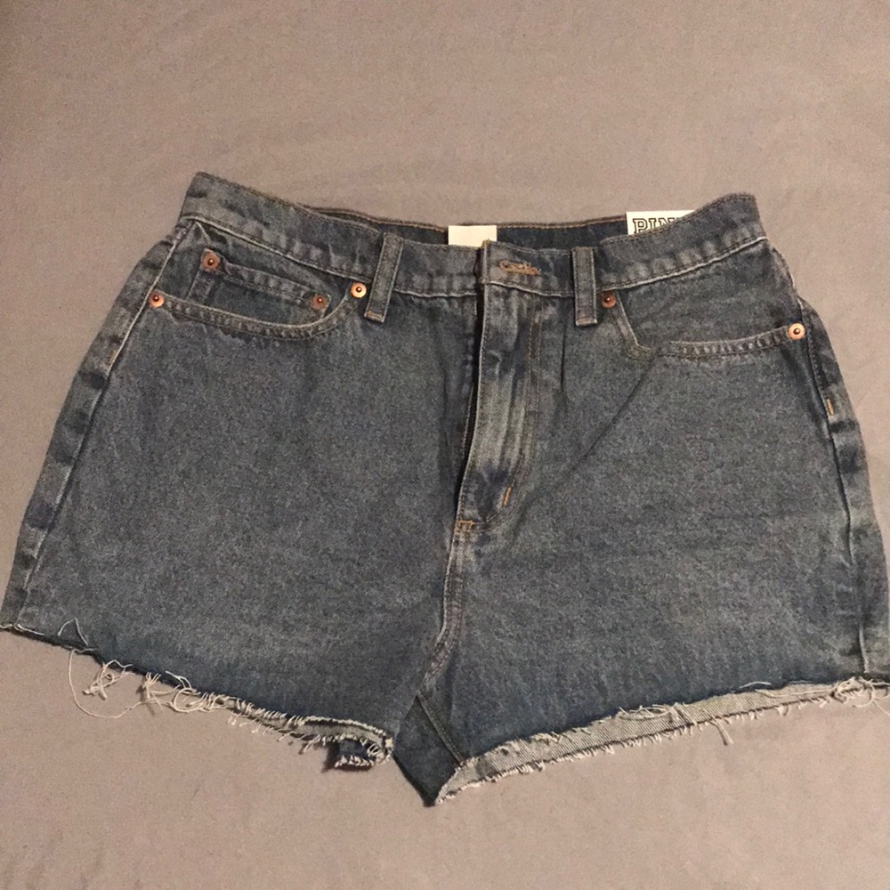VS PINK High Waisted Jean shorts